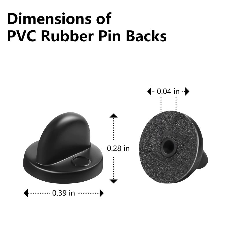 DUFEIMOY 150Pcs Black Rubber Pin Backs Locking, Locking Pin Backs with Storage Case, Pin Backs Pin Keepers for Brooch Tie Hat Badge Insignia, Silicone Pin Locks - Image 2